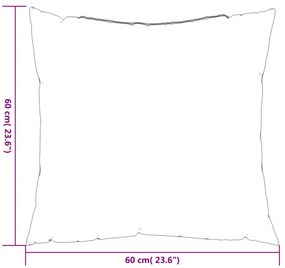 4 db fekete szövet kanapépárna 60 x 60 cm