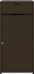 vidaXL barna polyrattan kerti tárolószekrény 55 x 55 x 111 cm