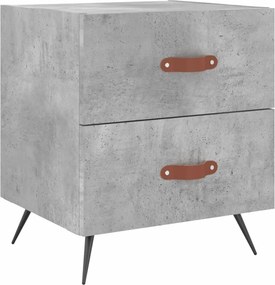 vidaXL betonszürke szerelt fa éjjeliszekrény 40 x 35 x 47,5 cm
