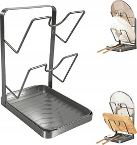 2in1 Fedőállvány Kanál Deszka fém konyhai rendszerező