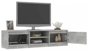 betonszürke szerelt fa TV-szekrény 140 x 40 x 35,5 cm