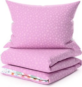 Krepp ágynemű kiságyba Renforcé LUNETTA rózsaszínű Ágyneműhuzat mérete: 45 x 65 cm | 90 x 140 cm