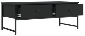 fekete szerelt fa dohányzóasztal 101x49x39,5 cm