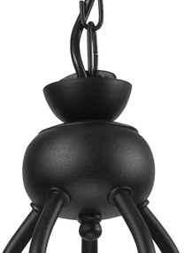 Csillár láncon RETRO II 5xE27/60W/230V fekete