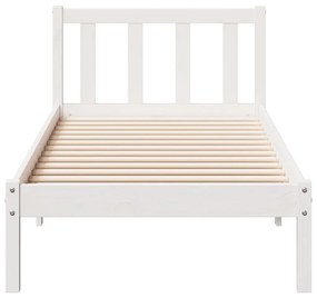 fehér tömör fenyő extra hosszú ágykeret matrac nélkül 90x220 cm