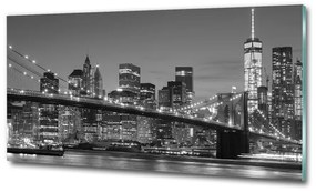 Üvegfotó Manhattan éjjel osh-96464167