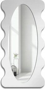 Blobs Nebula hullámos tükör fehér Mdf keretben 90x180 fali