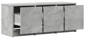 betonszürke szerelt fa TV-szekrény LED-ekkel 97 x 34 x 40 cm