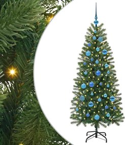 vidaXL Mű karácsonyfa 150 LED-del állvánnyal Zöld 150 cm PE és PVC