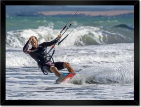 Poszterek keretben 40x30 Kitesurfing Kitesurfer