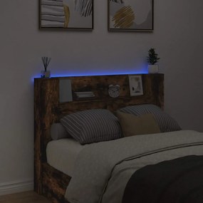 Fejtámla polcokkal Füstölt tölgy 140 x 16,5 x 103,5 cm Faanyag