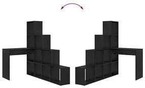 Sarokíróasztal Musta tammi 101,5 x 149,5 x 149,5 cm Faanyag