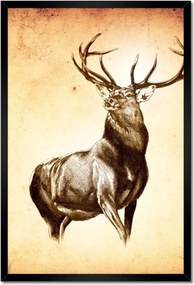 Poszter keretben 40x60 Szarvas szarvakkal