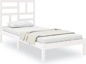 vidaXL Small Single fehér tömör fa ágykeret 75 x 190 cm