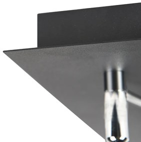 Design spotlámpa fekete 2-lámpás állítható - Nox