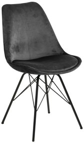 Eris design szék, sötétszürke bársony