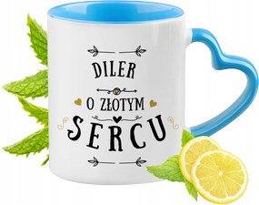 Zálogosoknak Kék Bögre Szív Alakú Füllel Ajándék