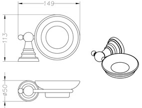 Sapho, GYÉMÁNT szappantartó, bronz, 1318-02