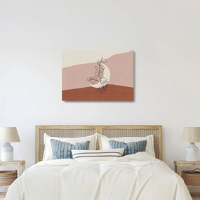 Üveg kép - Boho levelek N⁰2 (70x50 cm)