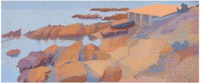Kép - Henri Edmond Cross, Calanque des Antibois, reprodukciók (120x50 cm)