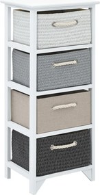 vidaXL 4 fiókos fa tárolószekrény