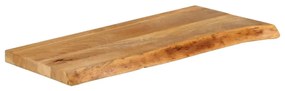 tömör mangófa természetes élű asztallap 70 x 30 x 2,5 cm