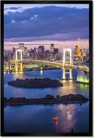 Poszterek keretben 40x60 Szivárványhíd Tokióban