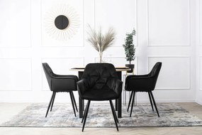 Fekete Bársony Étkezőszék. POLA