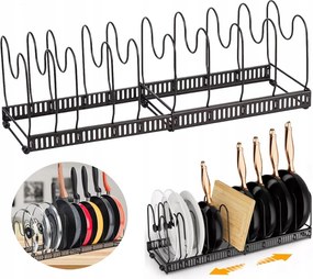 Fedéltartó Állvány Tányérok Konyhai rendszerező szekrény fiókhoz fekete