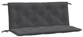 2 db melange antracitszürke szövet kerti padpárna 120x50x7 cm