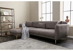 Szürke sarokkanapé (bal oldali-heverő résszel) Simena – Balcab Home