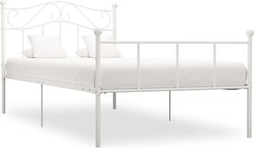 vidaXL fehér fém ágykeret 90 x 200 cm