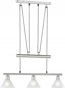 Ezüstszínű függőlámpa üveg búrával Stamina – Trio