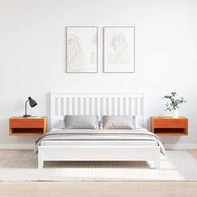 Éjjeli asztal 2 pcs Viaszbarna 50 x 32.5 x 24 cm Tömör fenyőfa
