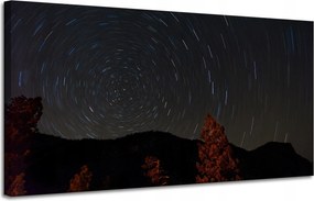 Vászonkép Természet Erdő Éjszaka Hegyek Absztrakt Fák 120x60