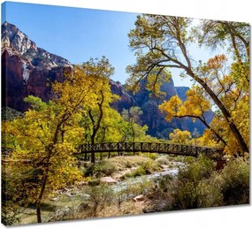 Vászonkép 50x40 Híd Építészet Tájkép