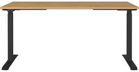Íróasztal elektromosan állítható magassággal, tölgyfa dekoros asztallappal 80x160 cm Agenda – Germania