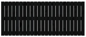 fekete tömör fenyőfa fali fejtámla 147 x 3 x 60 cm