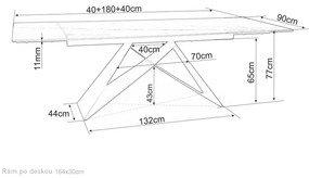 Westin 180 x 90 cm étkezőasztal, sötét barna