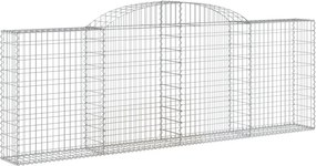 vidaXL íves horganyzott vas gabion kosár 300 x 30 x 100/120 cm
