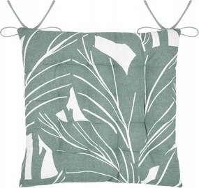 Székpárna Megkötős Növényi Mintás Pamut Zöld 38 x 38 CM