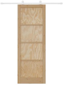 Tolóajtó Szett Természetes és fehér 83 x 232 cm