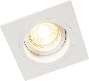 Okos, szögletes, fehér, süllyesztett spotlámpa WiFi GU10-zel - Chuck