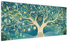 Kép – Mágikus fa spirálokkal (120x50 cm)