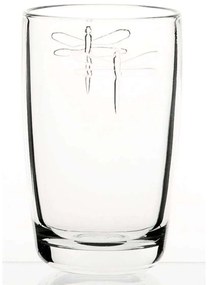 Üveg libellulák szitakötőkkel "Hosszú ital", átlátszó (6 db) - La Rochére