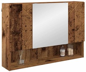 Fürdőszobai tükörszekrény Régi fa 80 x 17 x 55 cm Faanyag