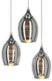 Csillár zsinóron MARINA 3xE27/60W/230V króm