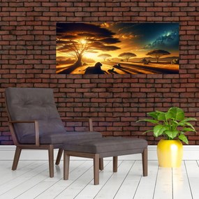 Kép - Pihenő oroszlánok (120x50 cm)