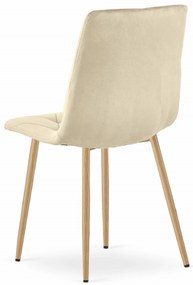 Világos bézs bársony étkezőszék LIBRA