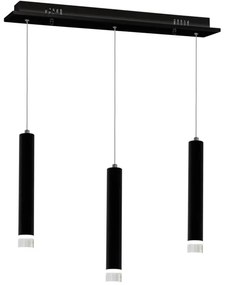 LED Csillár zsinóron CARBON 3xLED/15W/230V